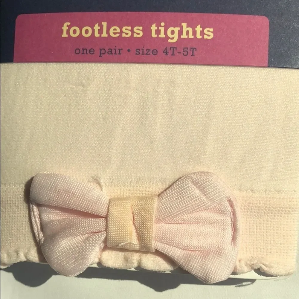 🍭6/$30 NWT Cherokee pale pink footless tights 4-5